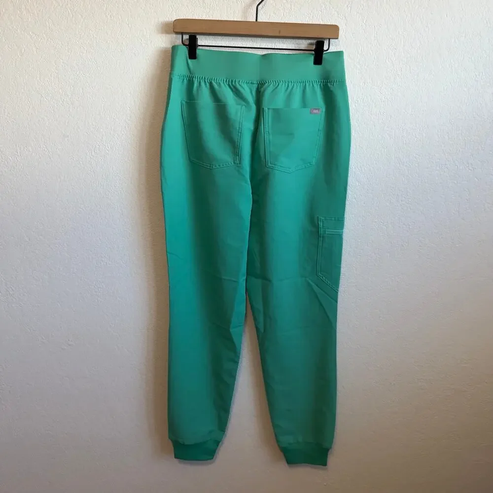 NEW NWT Figs High Waisted Zamora 6-Pocket Jogger Scrub Pants Surgical Green M - Picture 12 of 16